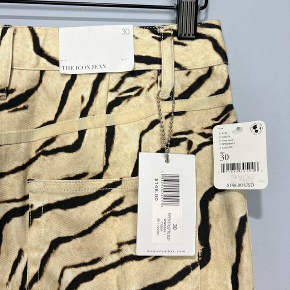NWT WeWoreWhat Th Icon Piped Stiletto Slit Tiger Skinny Jean Size 30 - Picture 8 of 9